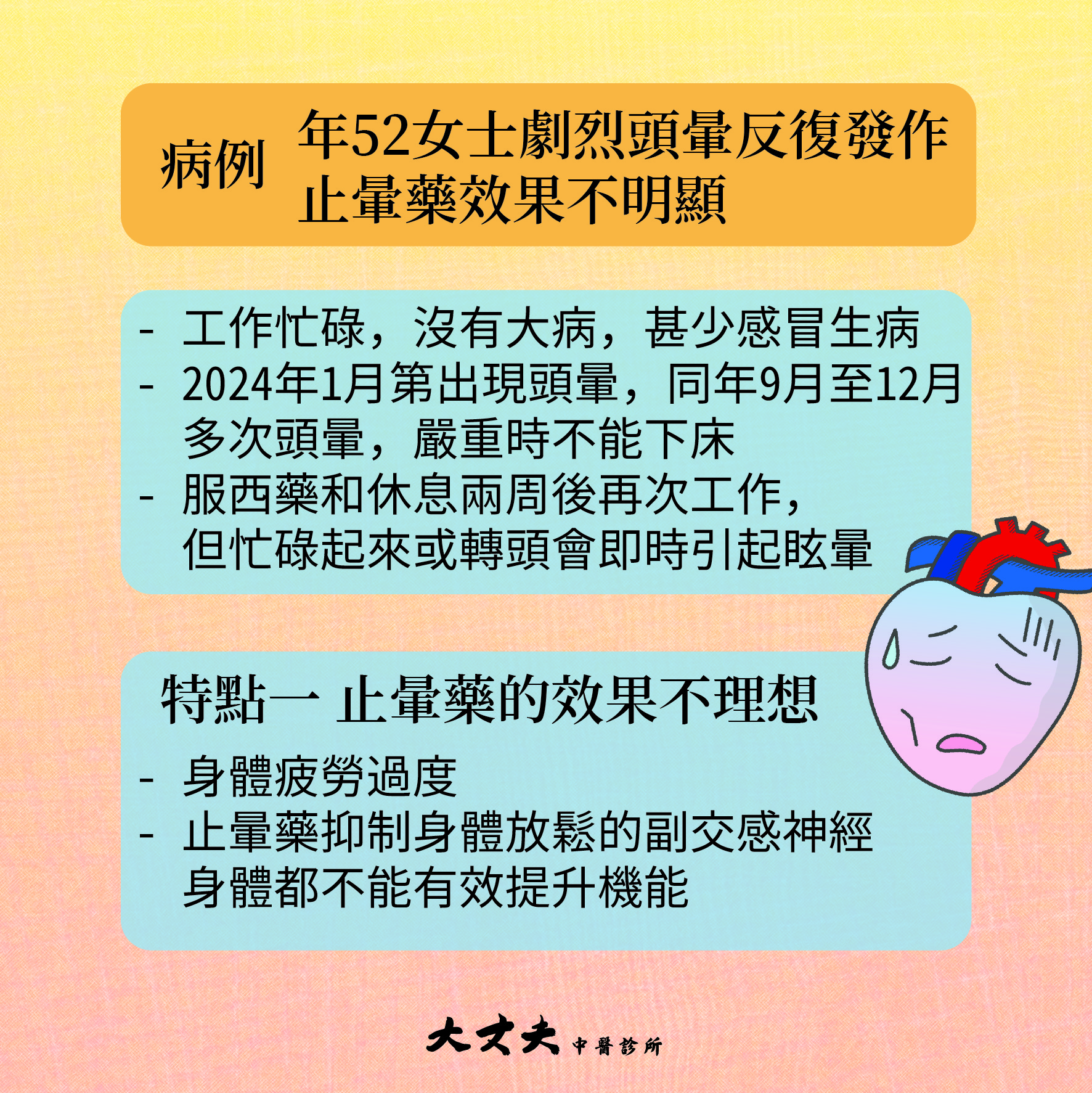 劇烈頭暈病例治療個案