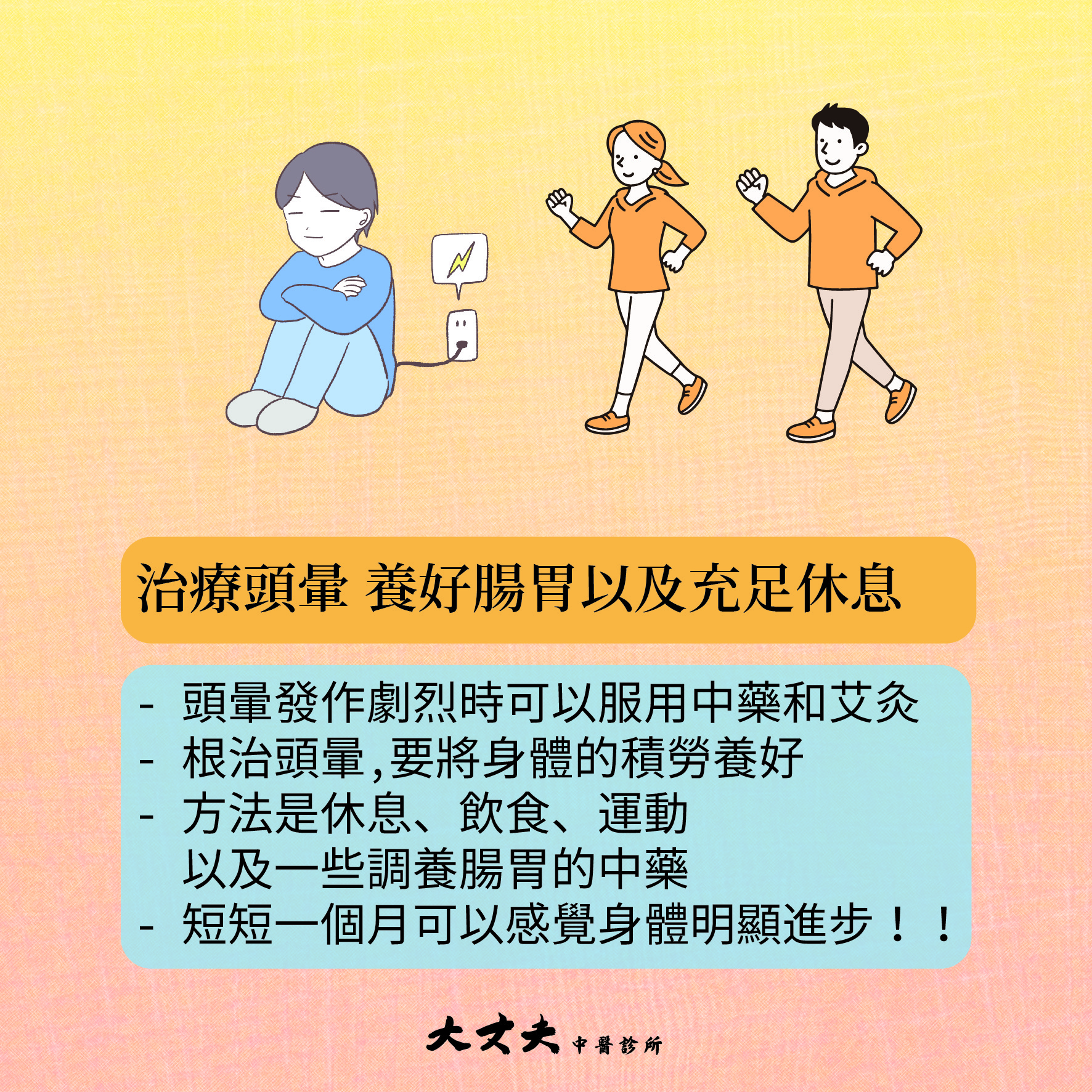 劇烈頭暈靠養好腸胃和休息